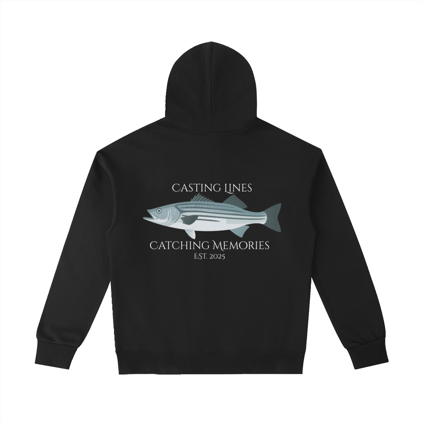 Premium "Casting Lines, Catching Memories" hoodie