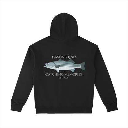 Premium "Casting Lines, Catching Memories" hoodie